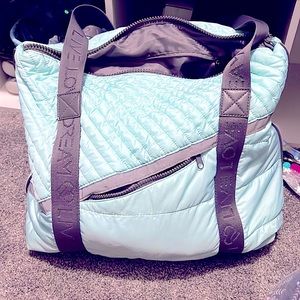 Minty blue gym bag